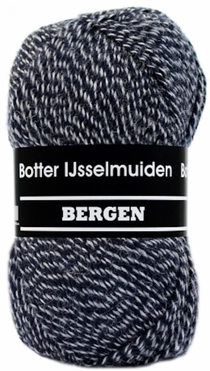 Botter Bergen 047 grijs-zwart gemêleerd. [ SOKKENWOL ] PAK 10 STUKS.